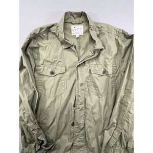 Lucky Brand Button Down Long Sleeve Shirt Good Fortune Size XL